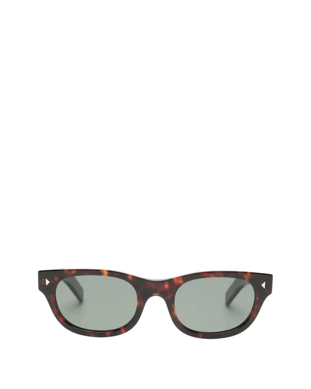 Prada Gray Lunettes De Soleil Rectangulaires À Effet Écailles De Tortue