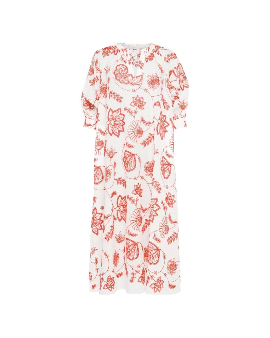 Eres White Floral-Print Dress