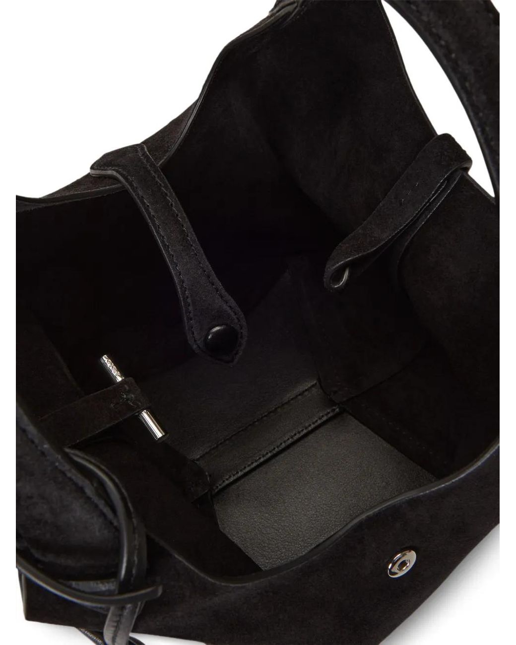 Polo Ralph Lauren Black Polo Play Suede Satchel Bag