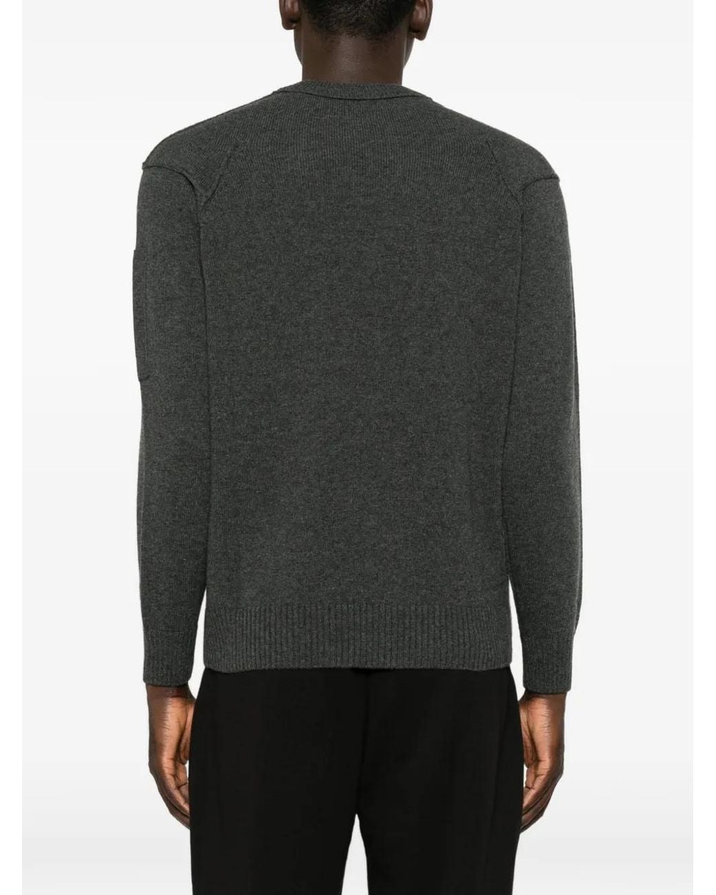 C P Company Black Crew-Neck Sweater for men