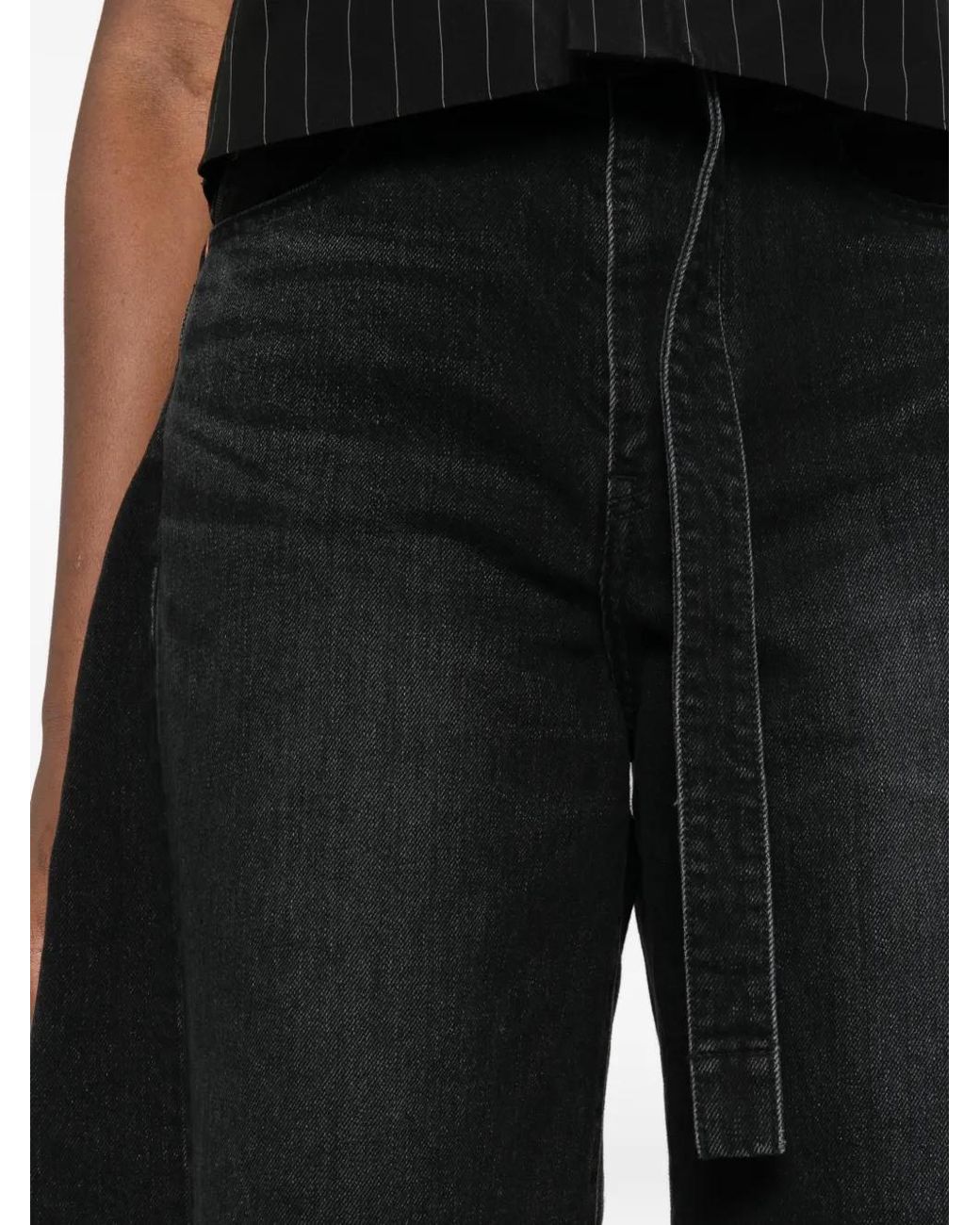 Sacai Black Belted Trousers