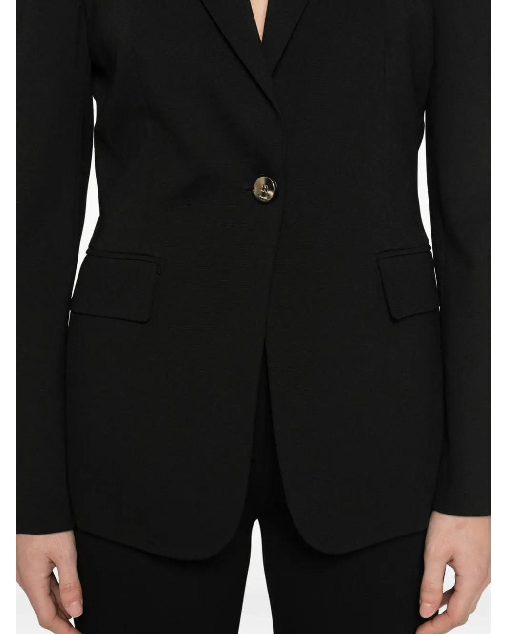 Pinko Black Veste Ajustée À Boutons Dorés