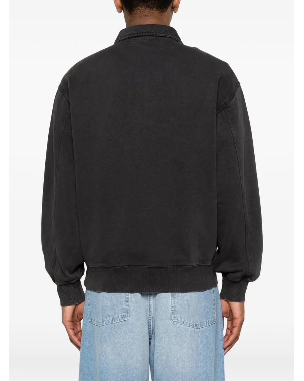 Carhartt Black Cotton Half-Zip Sweatshirt for men