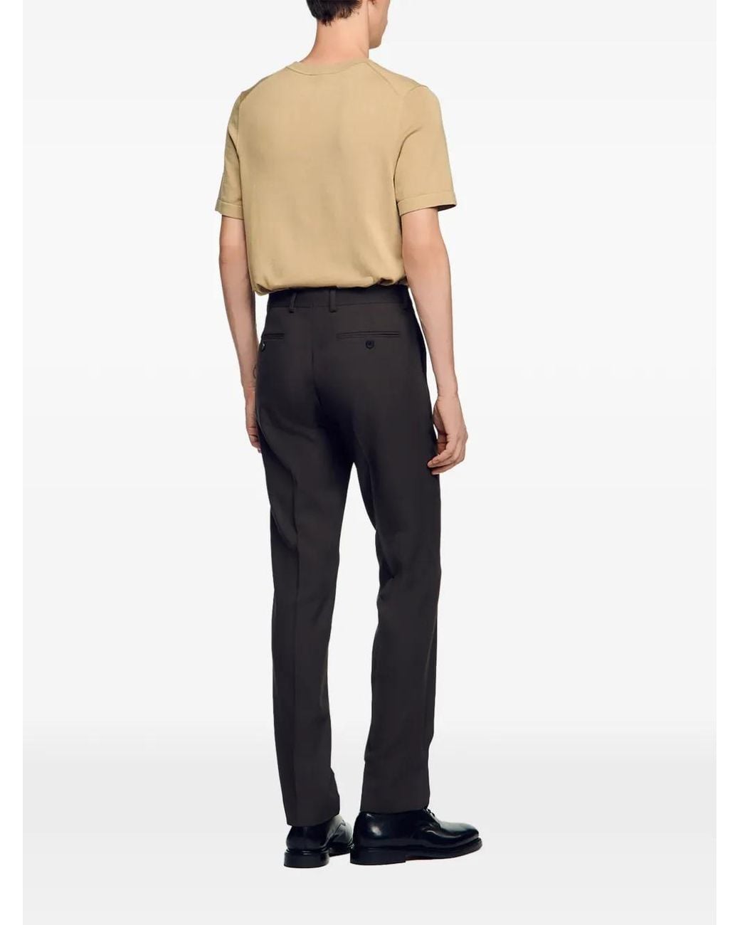 Sandro Gray Wool Suit Trousers for men