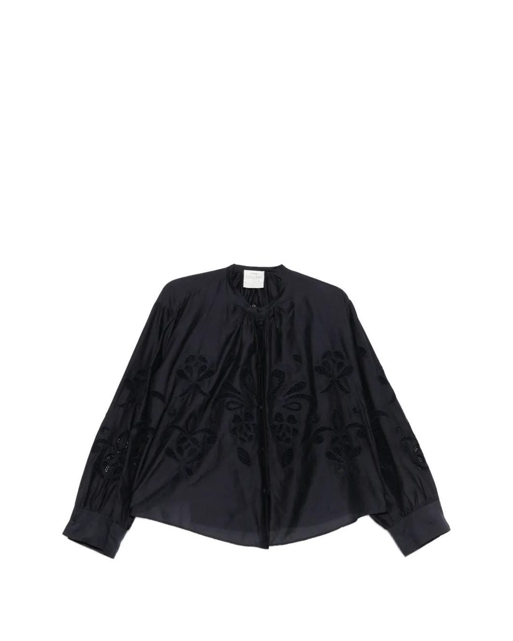 Forte_forte Black Lunamaris Broderie Anglaise Shirt