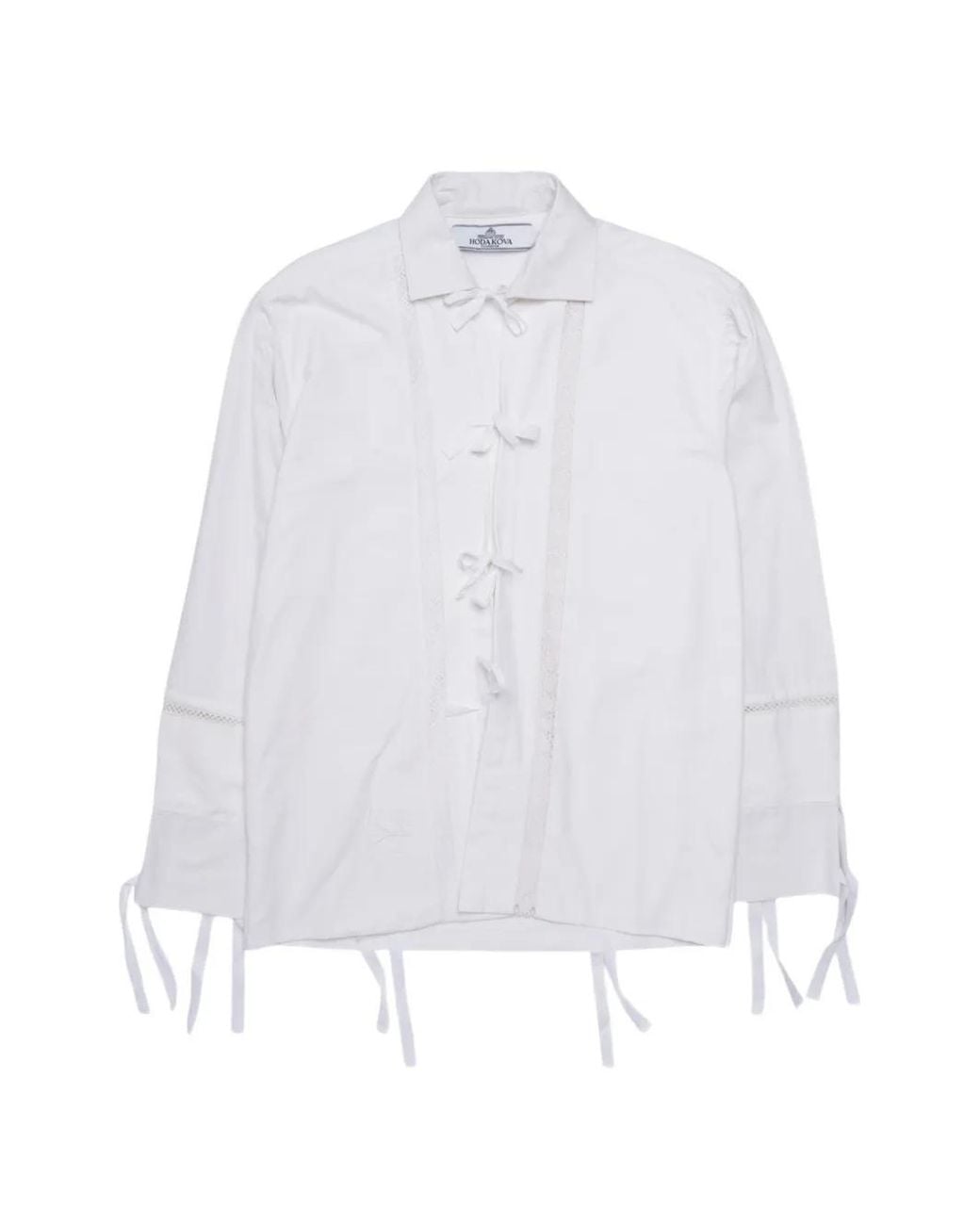 HODAKOVA White Pillow Case Lace-Trim Shirt