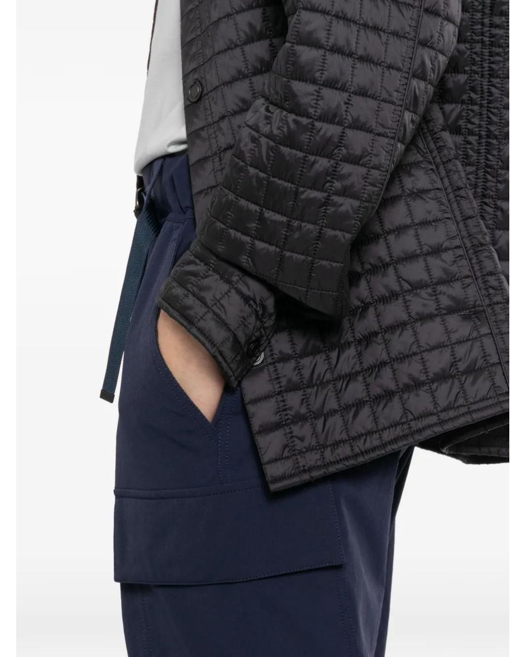 Moncler Blue Logo-Embroidered Trousers for men