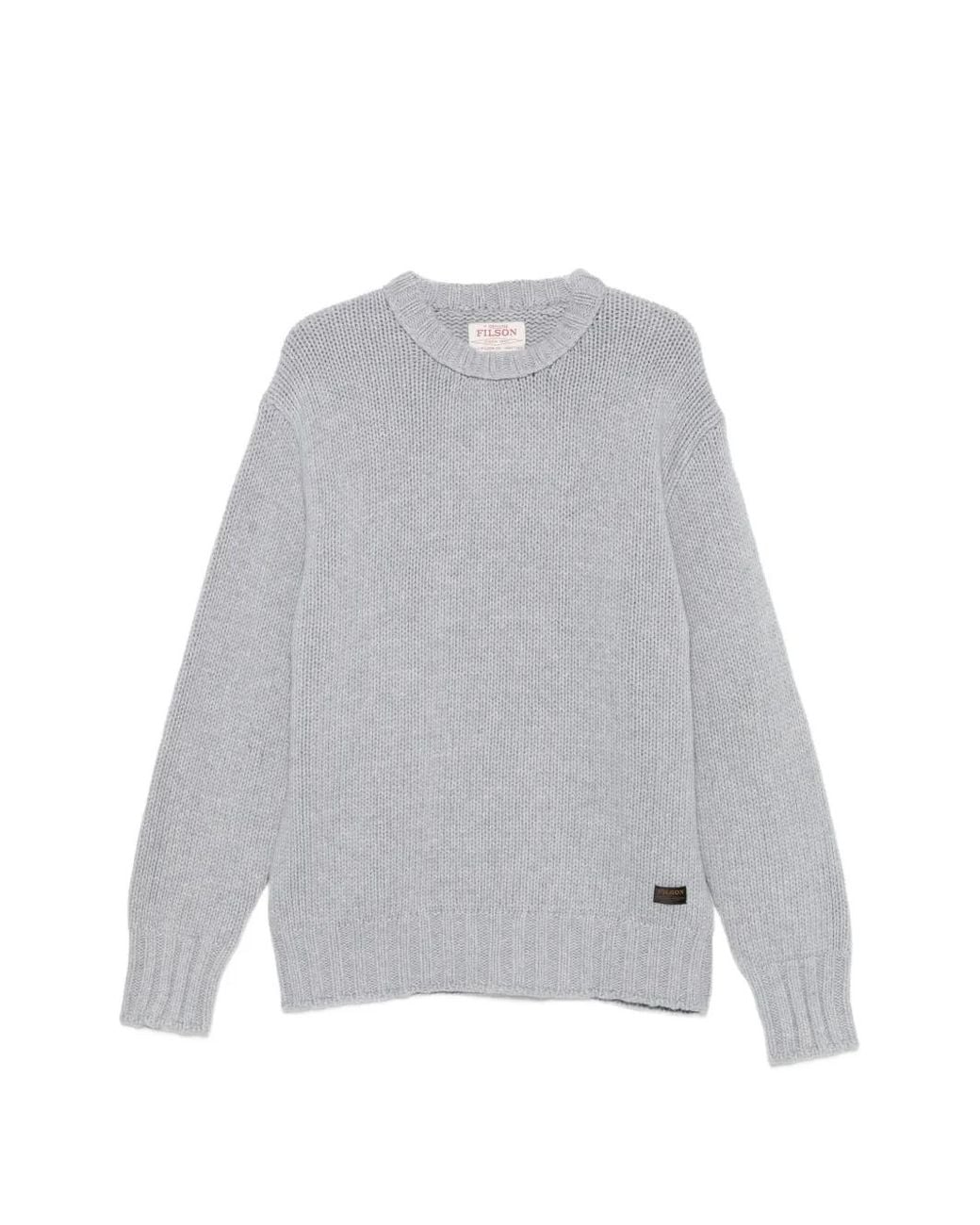Filson Gray Chunky-Knit Sweater for men