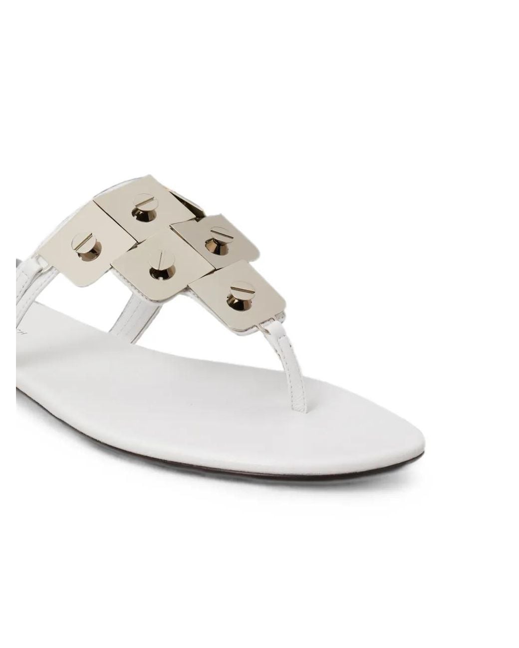 Tory Burch White Gladiator Capri Sandals