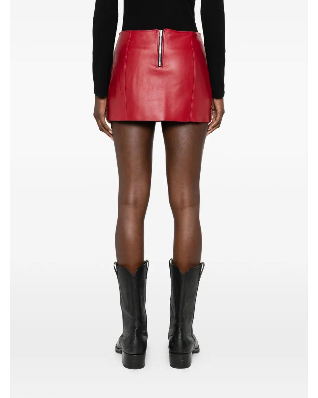 COWBOYS OF HABIT Red Christina Mini Skirt