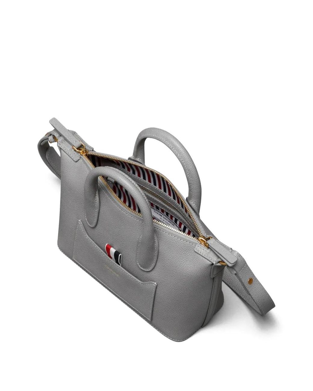 Thom Browne Gray Pebble Grain Micro Soft Duffle