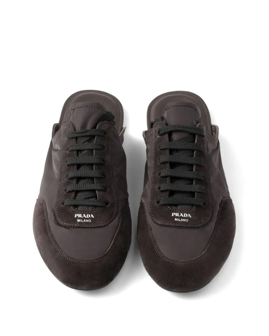 Prada Black Collapse Mules