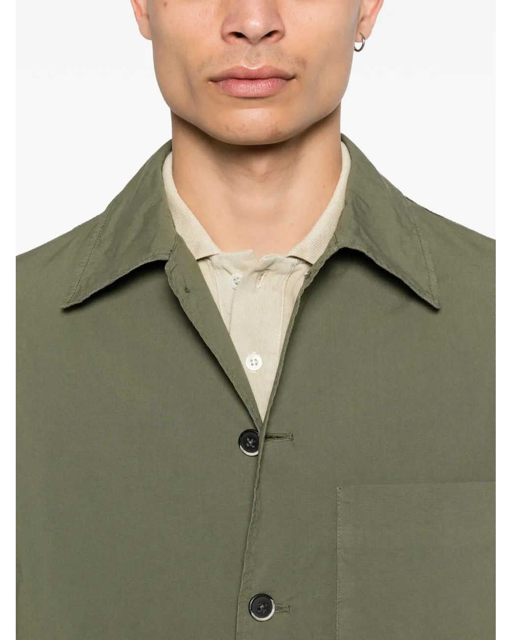 Barena Green Button Pocket Shirt for men