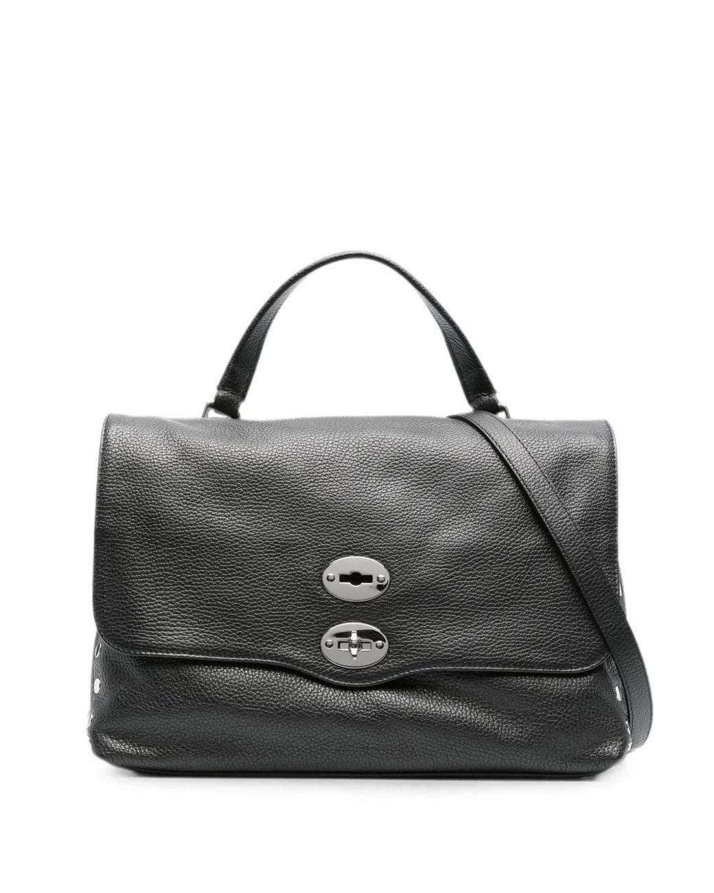Zanellato Black Postina Leather Tote Bag