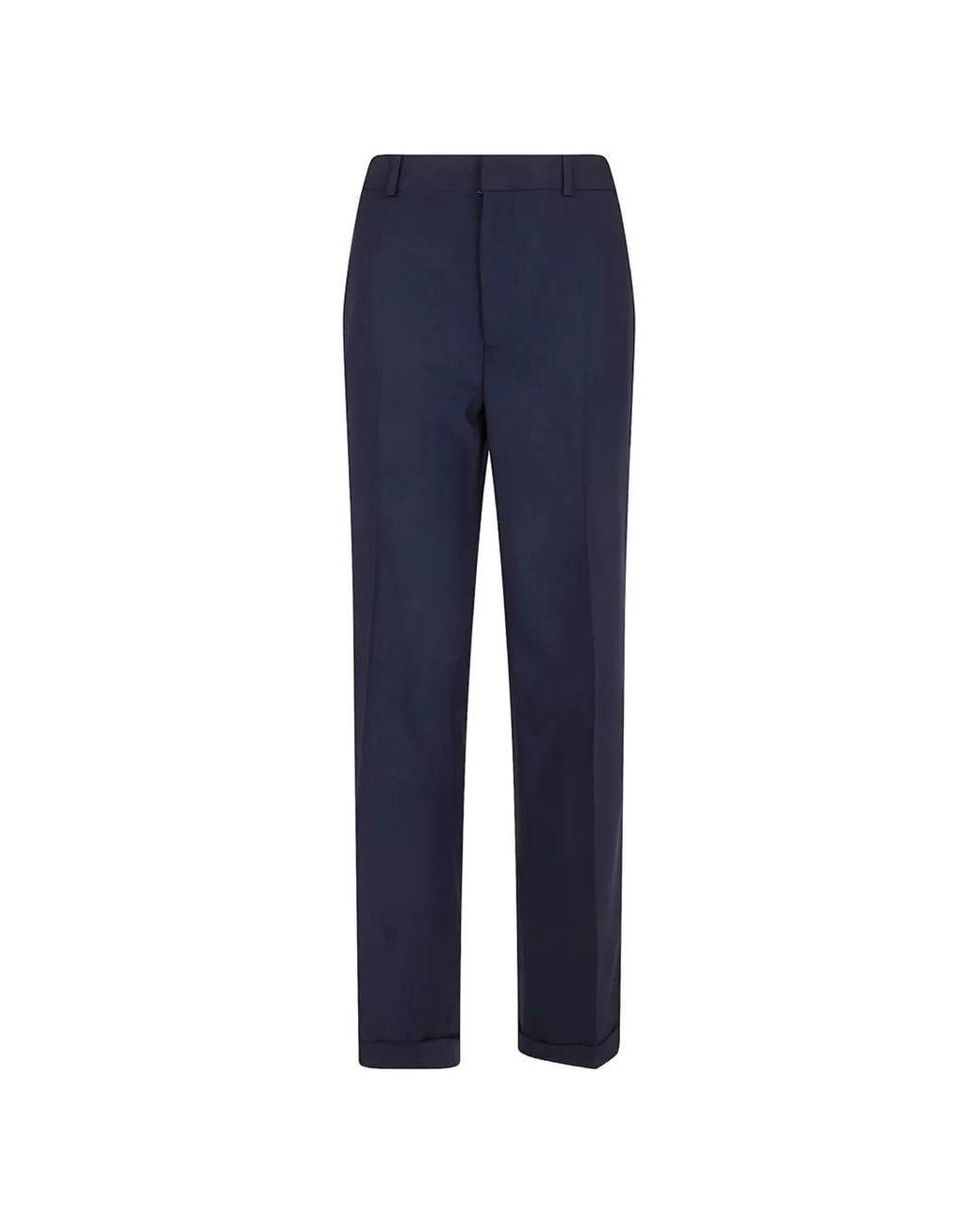 Polo Ralph Lauren Blue Pantalon Droit À Passants De Ceinture