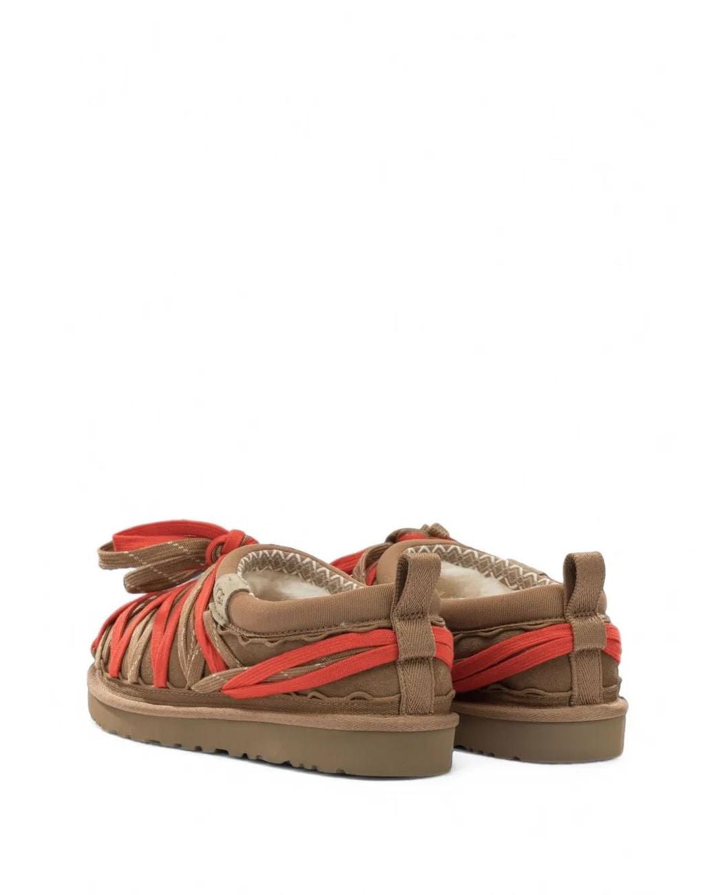 Ugg Brown Lace-Up Suede Slippers for men