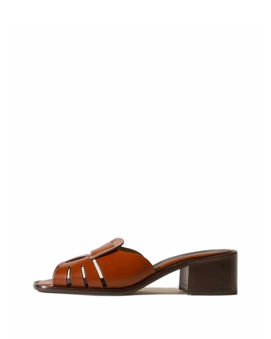 Hereu Brown Ancora Squared Fisherman Heeled Sandals