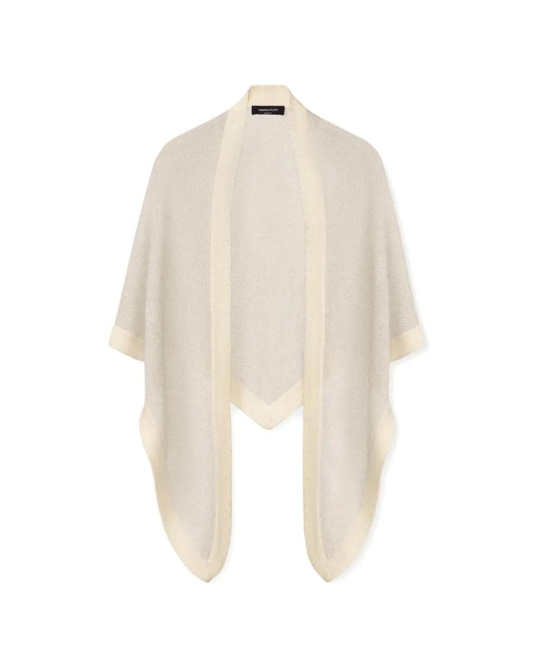 Fabiana Filippi White Contrast-Trim Scarf