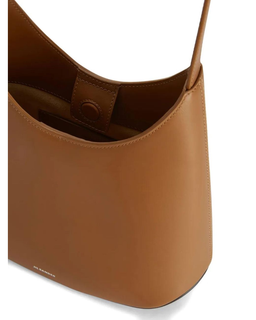Jil Sander Brown Small Eldorado Shoulder Bag
