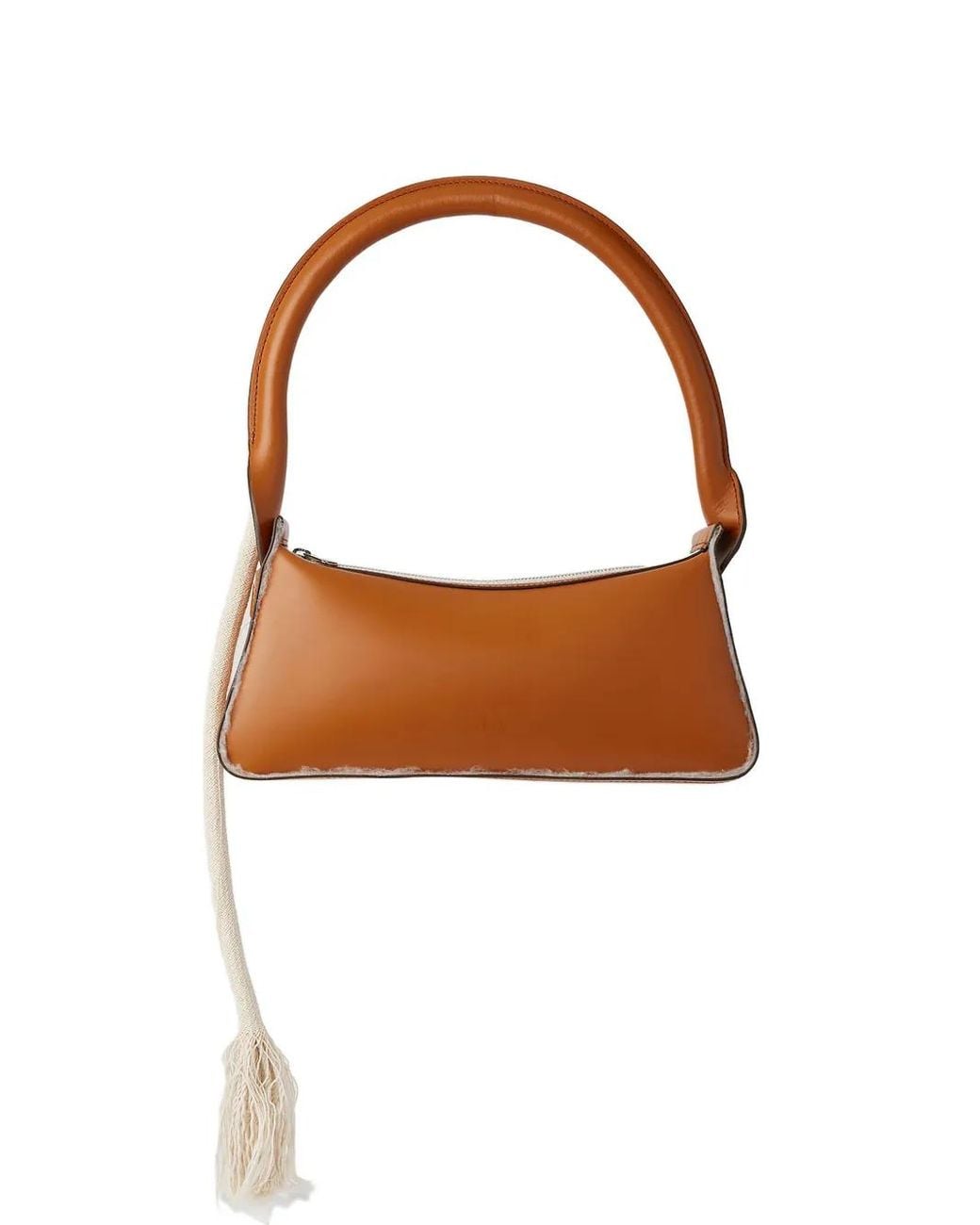 Dentro White Leather Tote Bag