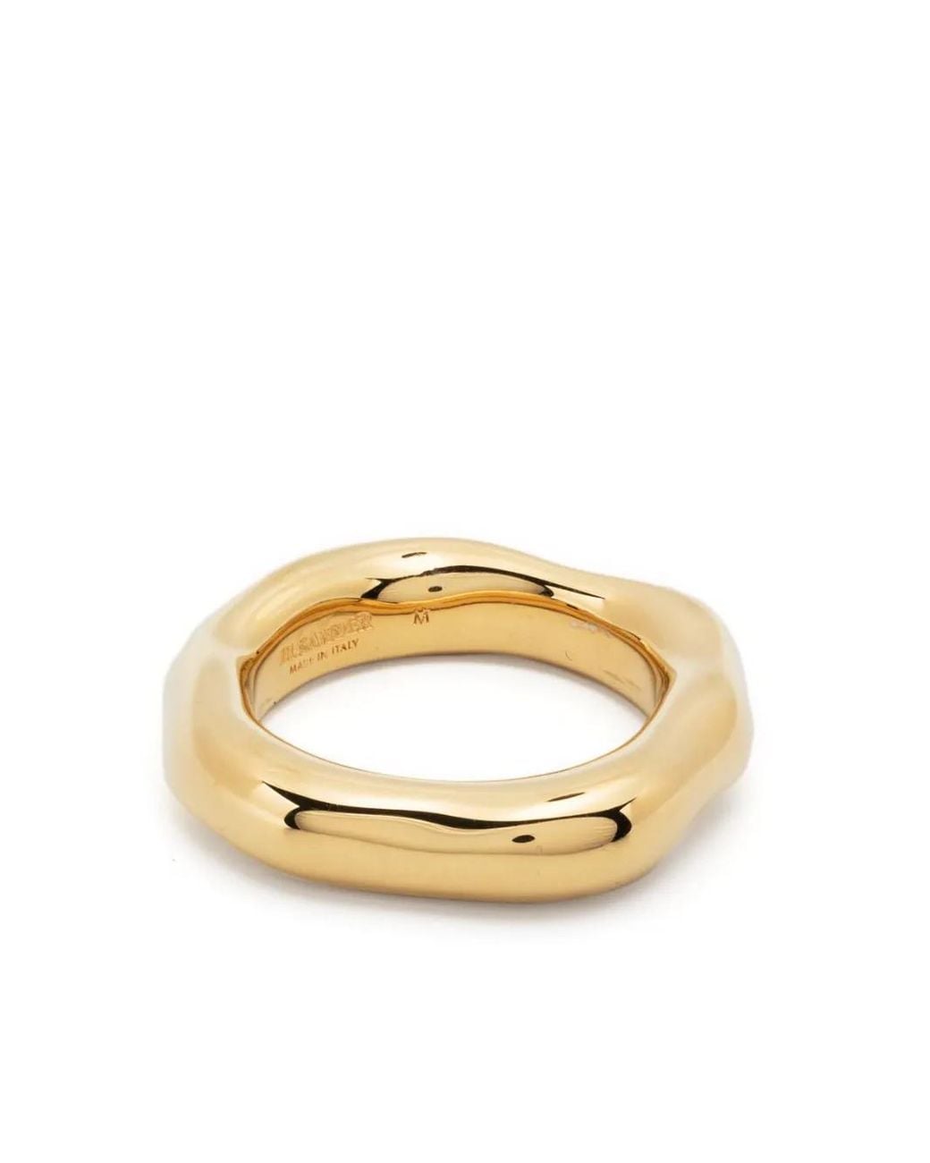 Jil Sander Ring Mit Graviertem Logo in Metallic für Herren