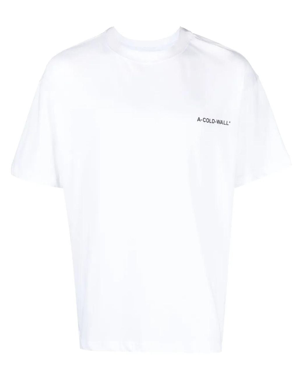 A_COLD_WALL* White Logo-Print Cotton T-Shirt for men