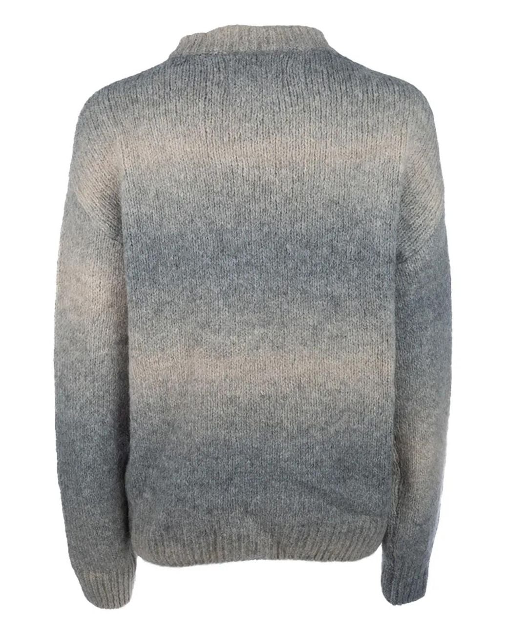 Gant Gray Gradient Crew-Neck Jumper for men