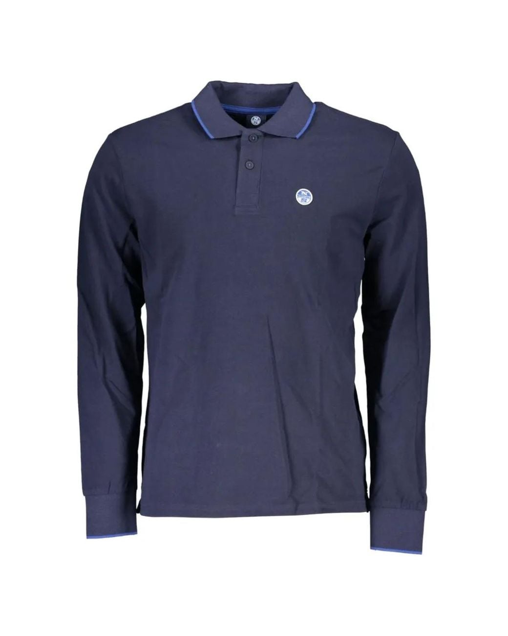North Sails Blue Three-Button Polo Shirt for men