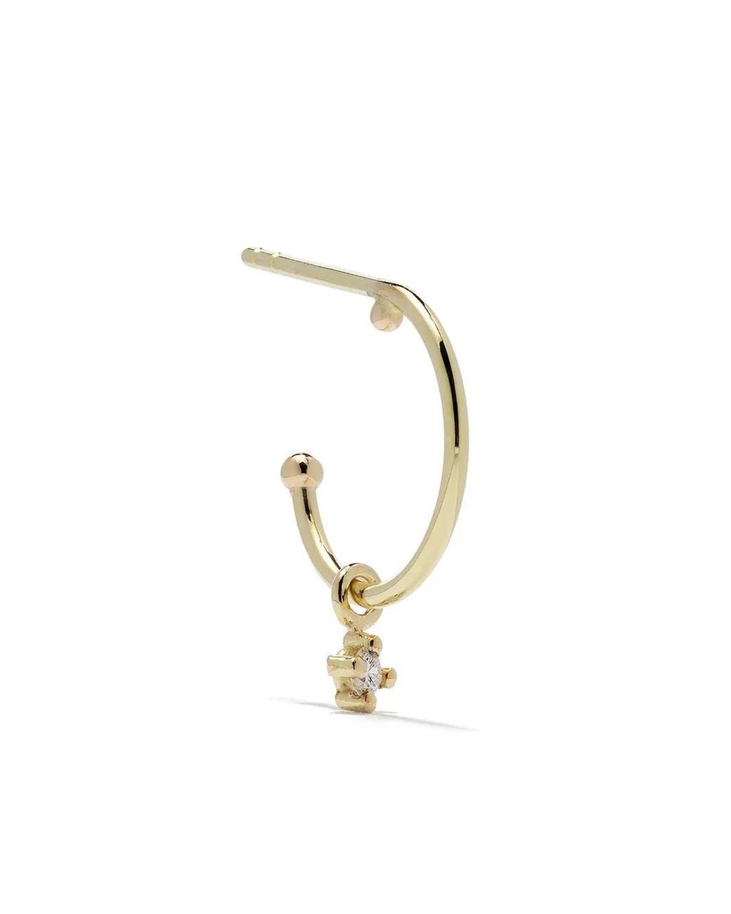 Wouters & Hendrix White 18Kt Diamond Hoop Earring