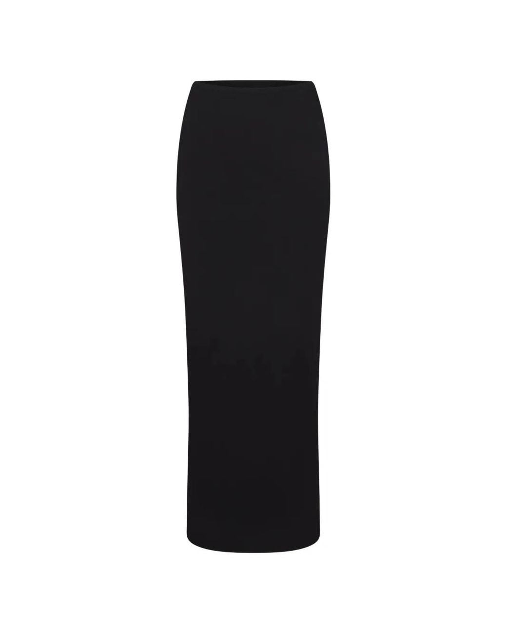 ÉTERNE Black Jupe Longue En Jersey Doux
