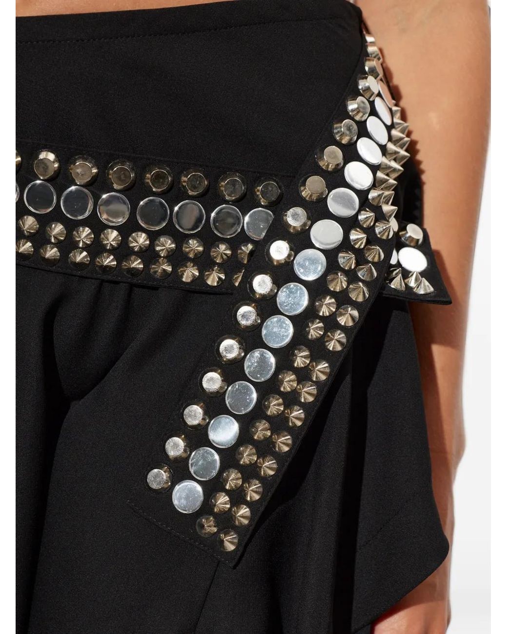 IRO Black Vanopia Stud-Embellished Mini Skirt