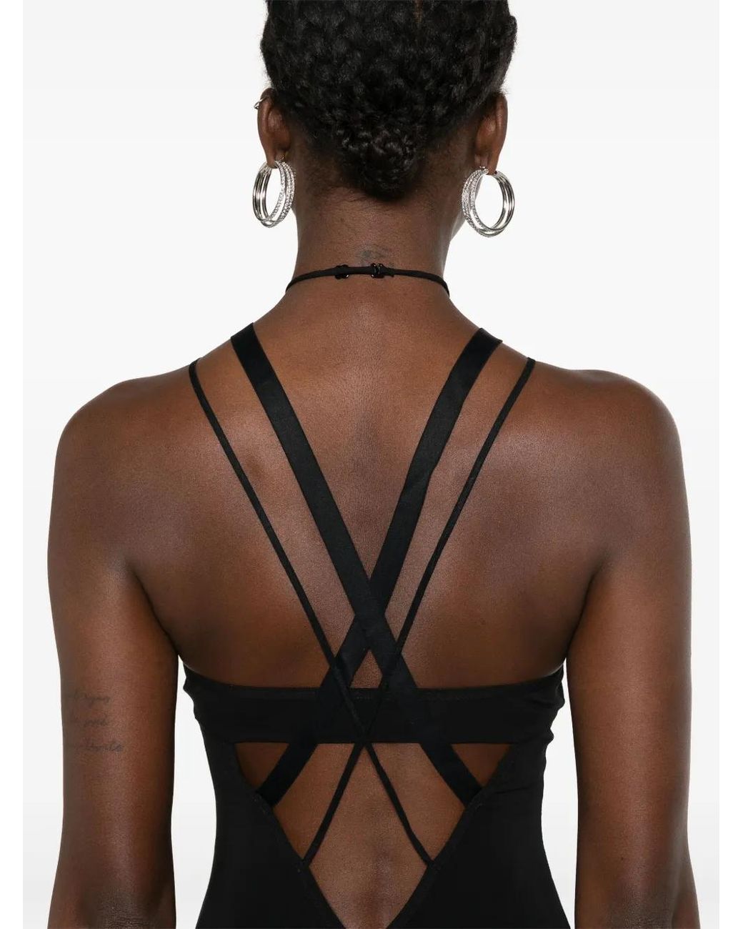 Nensi Dojaka Black Multi-Strap Maxi Dress