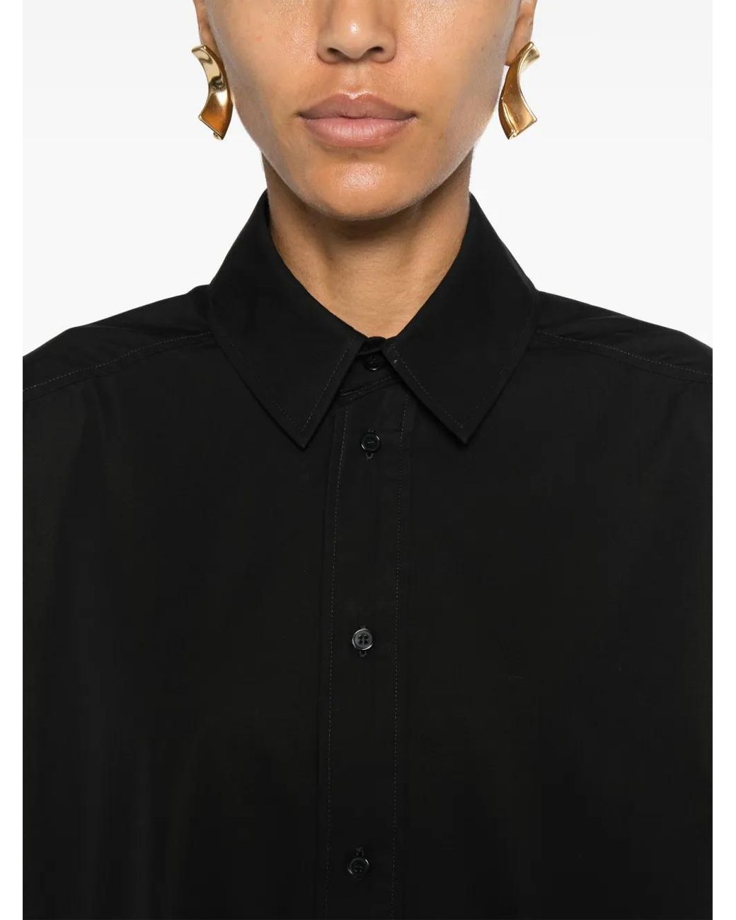 Wardrobe NYC Black Mini Shirt Dress