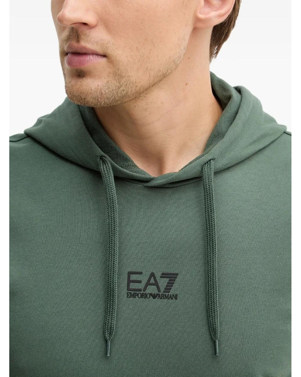 EA7 Green Cotton Core Identity Tracksuit for men