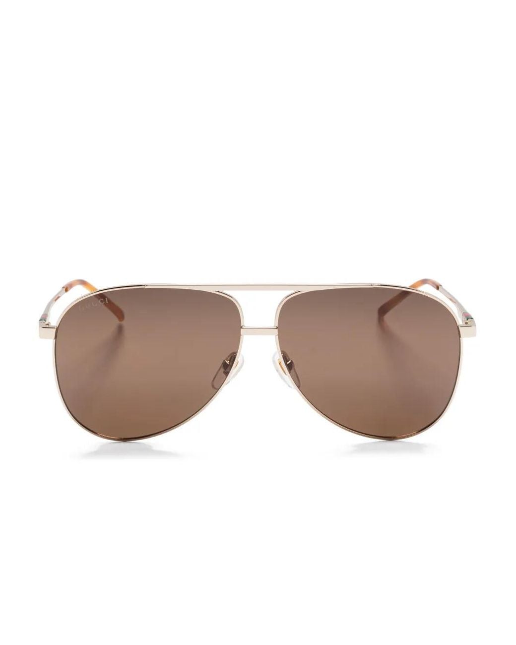 Gucci Natural Pilot-Frame Sunglasses for men