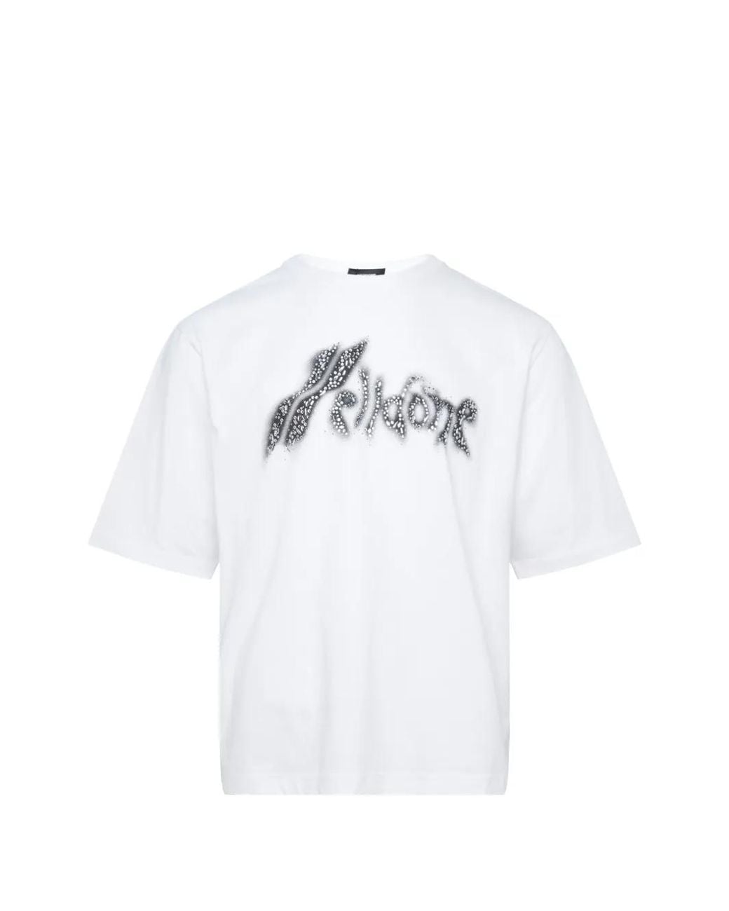 we11done White Crystal-Embellished Logo T-Shirt