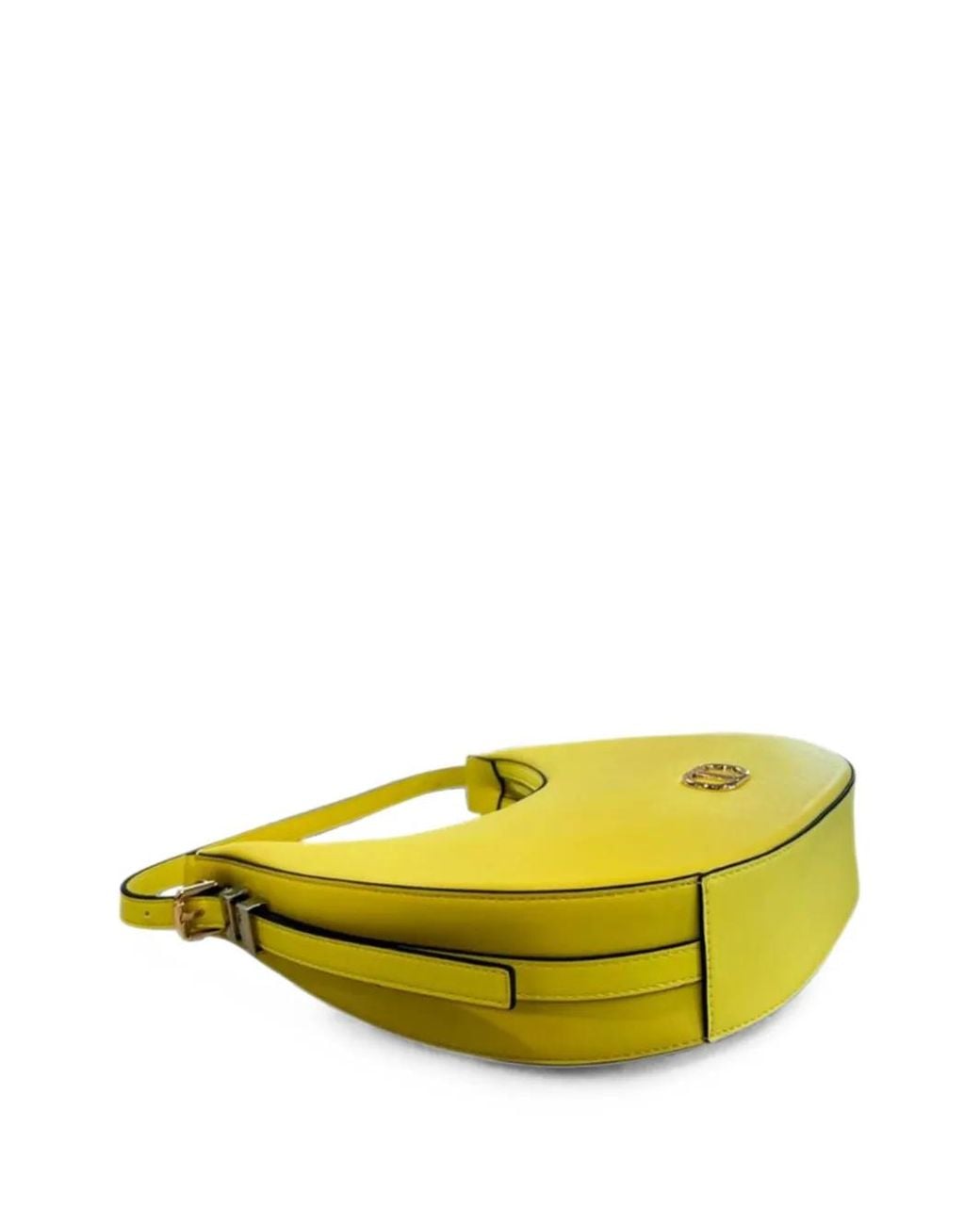 Twinset Yellow Logo-Plaque Curved Shoulder Bag