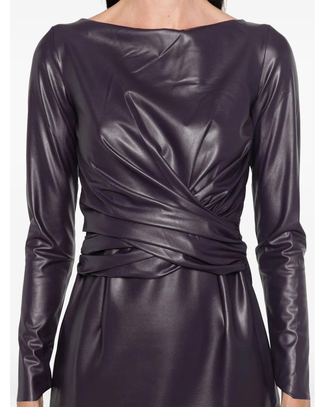 La Petite Robe Di Chiara Boni Purple Camelia Midi Dress