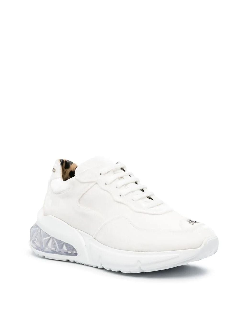 Philipp Plein White Runner Velvet Sneakers