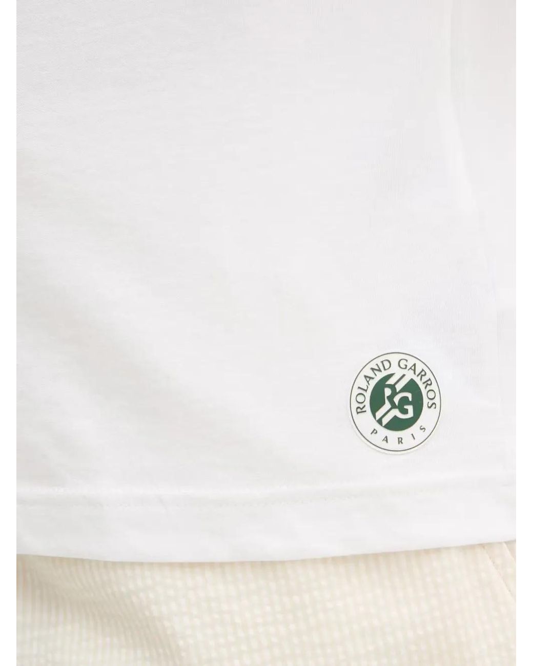 Lacoste White T-Shirt Roland-Garros À Logo Imprimé for men