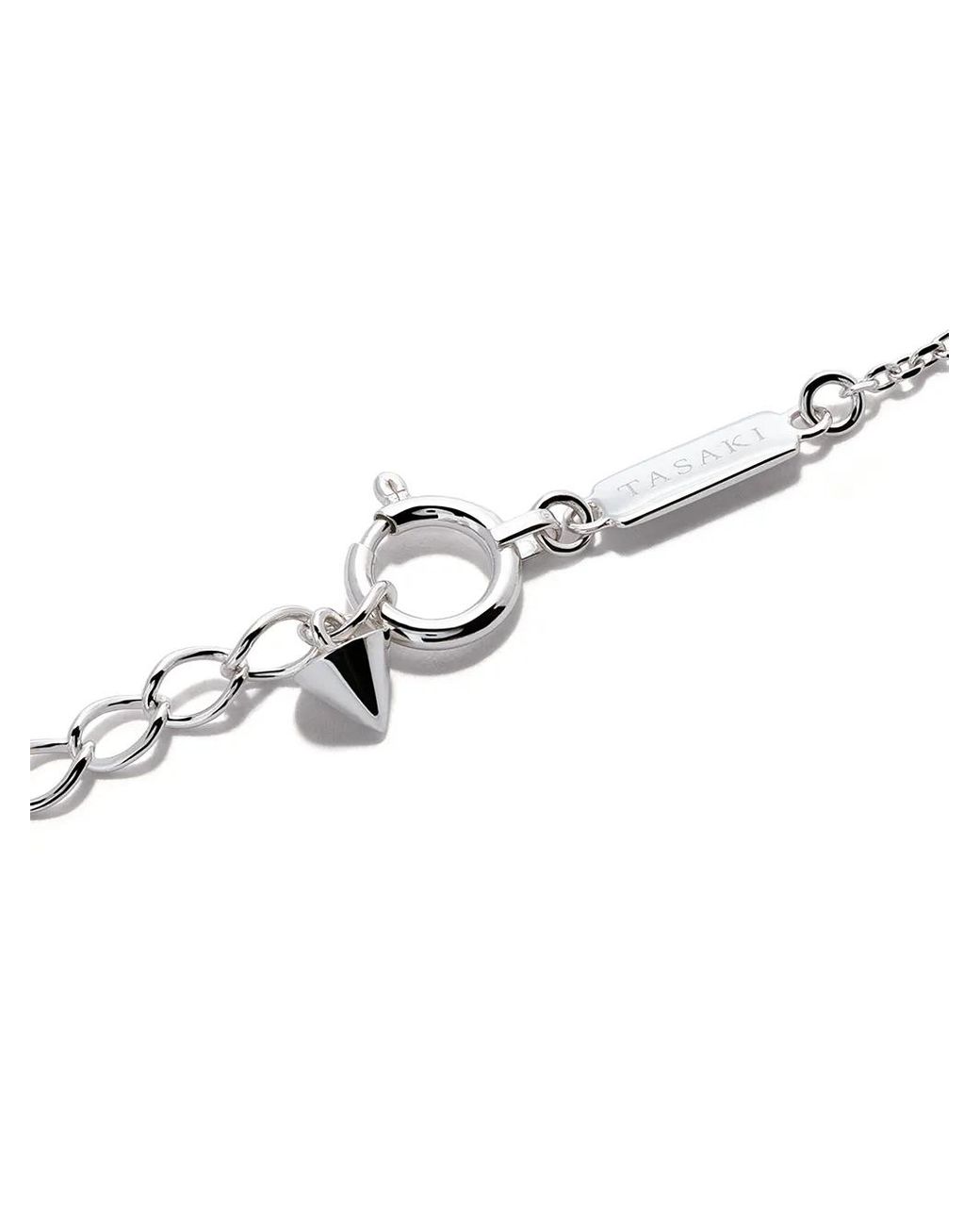 Tasaki Metallic 18Kt Petit Balance Class Collection Line Akoya Pearl And Diamond Pendant