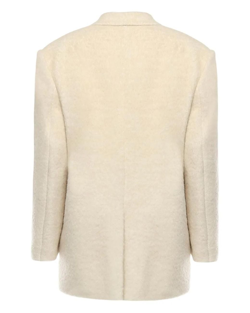 ANDAMANE Natural Single-Button Wool Blazer