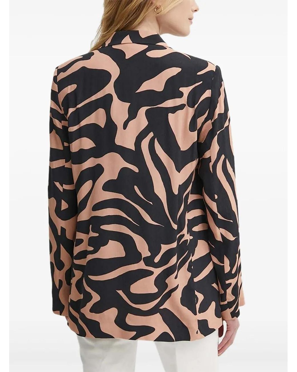 Sisley White Single-Breasted Blazer