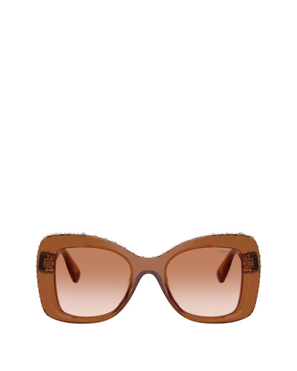 Swarovski Pink Crystal-Embellished Square-Frame Sunglasses