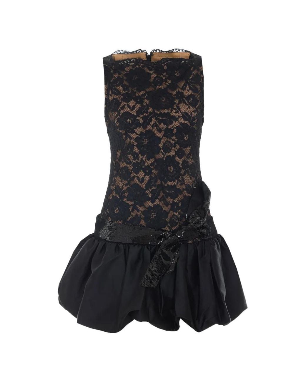 Self-Portrait Black Self Portrait Hem Mini Dress