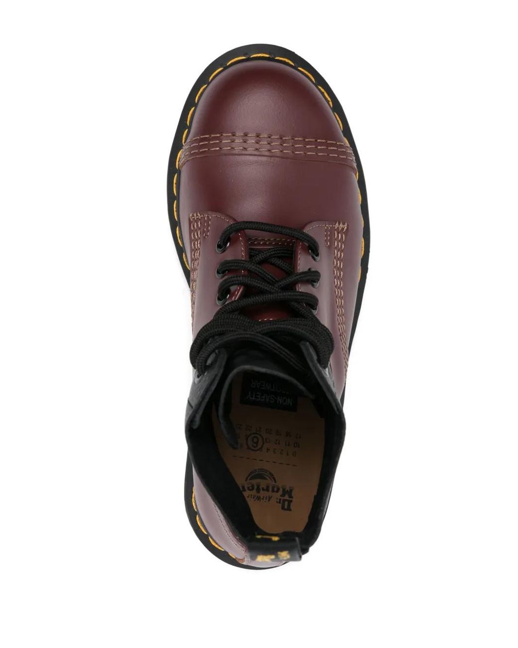 MM6 by Maison Margiela Brown Ankle-Length Color-Block Lace-Up Boot
