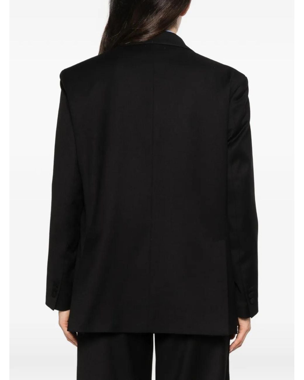 MARSĒM Black Single-Breasted Notched-Lapels Blazer
