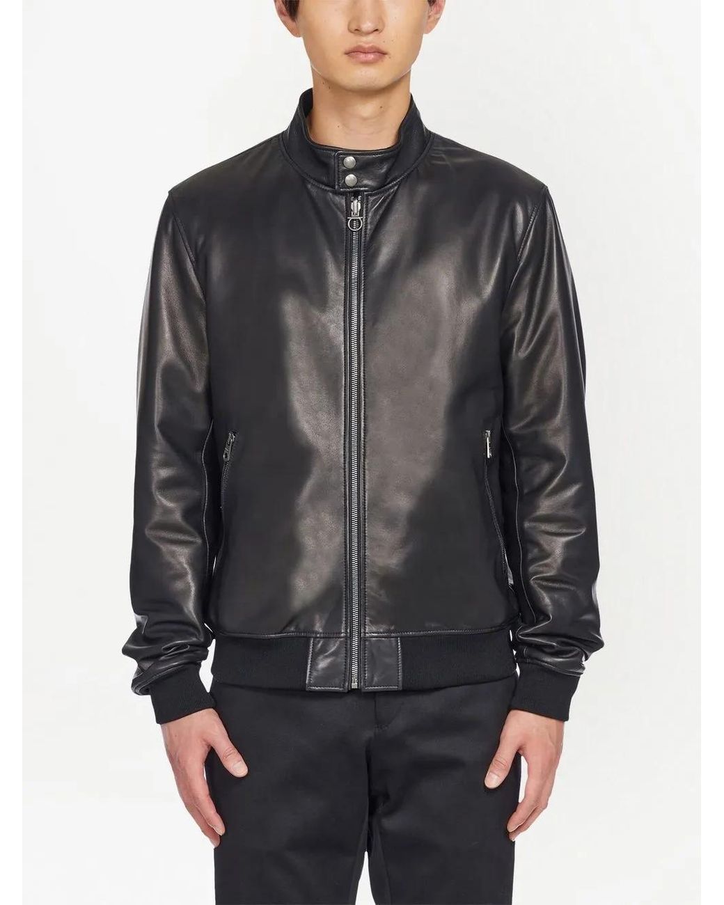 Ferragamo Black Reversible Bomber Jacket for men