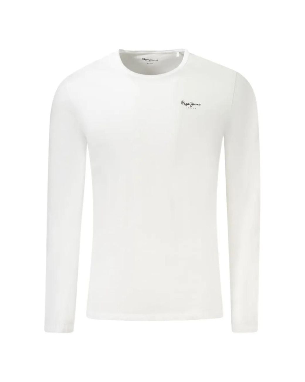 Pepe Jeans White T-Shirt Imprimé À Manches Longues for men