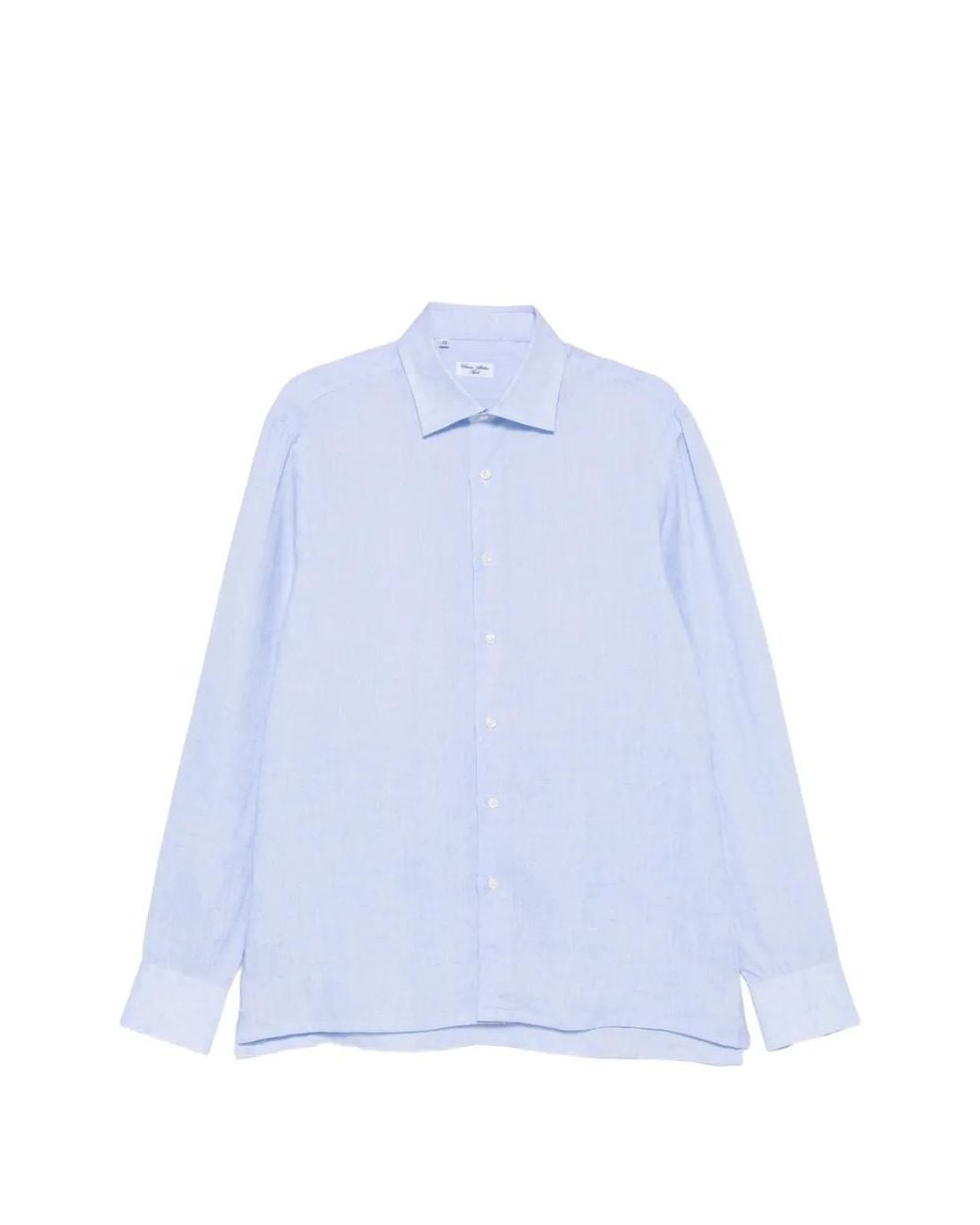 Cesare Attolini Blue Spread-Collar Button-Down Shirt for men